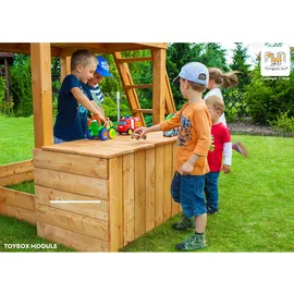 fungoo Spielturm Maxi Set Play Box 1,45 m Teak