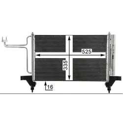 MAHLE Kondensator, Klimaanlage BEHR HELLA SERVICE *** PREMIUM LINE  für FIAT 46745840 AC 790 000P