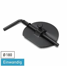 raik Ofenrohr Drosselklappe 180 mm Stahlblech Schwarz