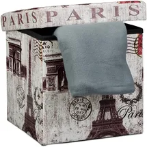 Relaxdays Sitzhocker mit Stauraum Trendmotiv