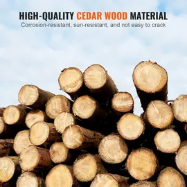 Vevor Spielhaus aus Zedernholz mit Tür und Fenster Natur