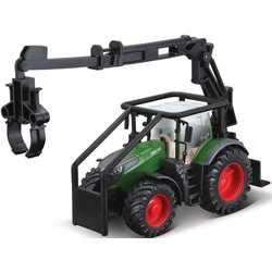 Bburago Spielzeug-Traktor Farmland, FENDT Vario 1050 mit Holzlader grün