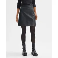 Opus Lederrock Minirock ROMELA A-Linie in Leder Optik schwarz 38