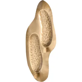 Beliani Wandkerzenhalter PENICHE Metall Gold