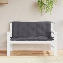 vidaXL Sitzauflage 120 x 50 x 7 cm anthrazit 2 St.
