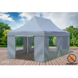 Faltpavillon Faltzelt Pavillon 3x6 FR Grau Gartenzelt Klappzelt Wasserdicht