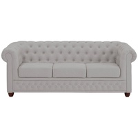 Home Affaire Chesterfield-Sofa »New Castle«, mit hochwertiger Knopfheftung in Chesterfield-Design, B/T/H: 2038672 silberfarben