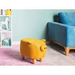 Hocker Polsterbezug gelb PIGGY