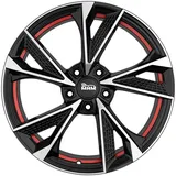 mam wheels MAM Rs6 Black Front Polish Red Inside 7x16 ET 35 5/120 Alufelge Schwarz