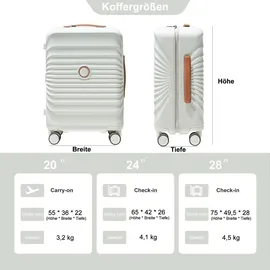 TRAVELHOUSE Capri Koffer-Set 3-tlg. weiß/creme