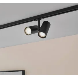 LINDBY Linaro 2-flammig schwarz Aluminium