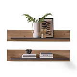 Stella Trading Memphis 2er Set Wandboard 100 x 15 x 23 cm Braun