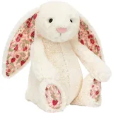 JellyCat Blossom Cream Bunny "Berry" Blumen Tuch Kaninchen Gefulltes Tier 31cm
