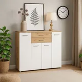 Home Affaire Highboard Prato 156 x 123 x 39 cm Beige / Weiß