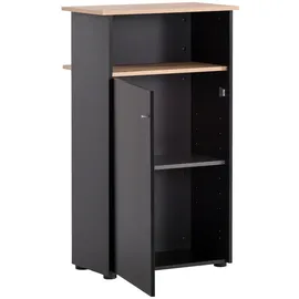 MÖBELPARTNER Empfangstheke gerade, artisan-eiche, schwarz 65,8 x 44,0 x 110,5 cm