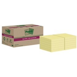 Post-it Super Sticky Recycling 12er-Pack Haftnotizblock »Super Sticky Recycling Notes« 4,76 x 4,76 cm gelb