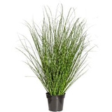 creativ-green Kunstpflanze Miscanthus Zebrinus, im Topf, Höhe: 110 cm grün - Grün, Weiß