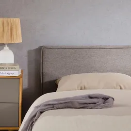 Idimex Kopfteil KLAO gepolstert 160cm grau – elegantes Bettkopfteil, Melange-Optik, widerstandsfähiger Stoffbezug, langlebig und bequem, klassisches Design