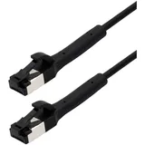 Maxtrack TI42-0,25L RJ45 Netzwerkkabel, Patchkabel CAT 8.1 U/FTP 0.25 m Schwarz Einzelschirm, Flexibel 1St.