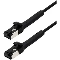 Maxtrack TI42-0,25L RJ45 Netzwerkkabel, Patchkabel CAT 8.1 U/FTP 0.25 m Schwarz Einzelschirm, Flexibel 1St.
