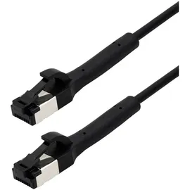Maxtrack TI42-0,25L RJ45 Netzwerkkabel, Patchkabel CAT 8.1 U/FTP 0.25 m Schwarz Einzelschirm, Flexibel 1St.