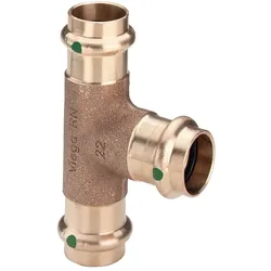 Viega T-Stück mit SC Sanpress 2218 in 22x15x15mm Siliziumbronze 121600