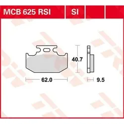TRW Bremsbelagsatz MCB625RSI Bremsbeläge,Bremsklötze,Bremssteine,Bremsbeläge & Bremsbelagsatz,Bremsklötze & Bremsbelagsatz