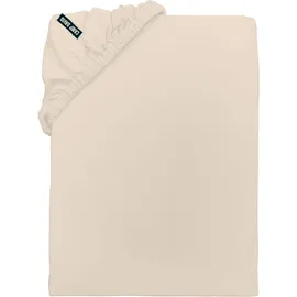 Camp David Spannbettlaken Baumwolle-Jersey 140-160 x 200 cm beige 1 St.