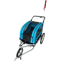 Fahrradanhänger für Kinder Kinderwagen 2in1 Kinderfahrradanhänger - Blau BLAU NO SIZE