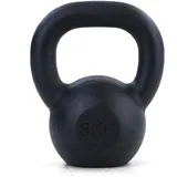 8 kg Gusseisen Kettlebell Kugelhantel Premium Schwunghantel Schwarz