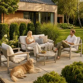 beautysofa Aspen Set 4-tlg. Grau