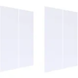 LIFERUN Pavillon Seitenwände Set, 300x300 cm, 2 Stück, Oxford Stoff mit Reißverschluss, Weiß