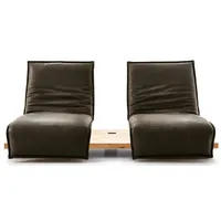KOINOR Sofa 2-Sitzer FREE MOTION Nussbaum /dunkelbraun - Motorisch verstellbar - Plateau bodenfrei