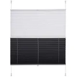 LIEDECO Plissee »Day & Night«, Lichtschutz, ohne Bohren, verspannt, Faltenstore, grau