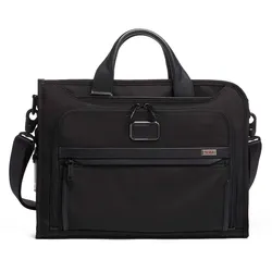 Tumi Alpha 3 Slim Deluxe Portfolio (schmal) + GRATIS HOTELGUTSCHEIN Black