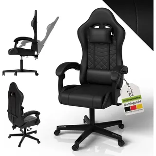 Juskys HyperSeat Kunstleder Schwarz