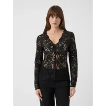 Y.A.S Spitzenshirt Schwarz XL