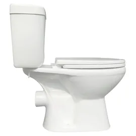 Sanicomfort Stand-WC mit WC-Sitz Weiß spülrandlos
