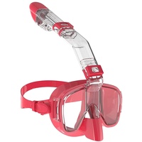 Hopbucan Schnorchelmaske Faltbares Tauchmasken-Set mit Dry-Top-System und Kamerahalterung, Anti-Fog-SchnorchelausrüStung-B L