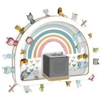 Holzura Kinderregal Tonie Regal Regenbogen mit magnetischem Rahmen für Toniefiguren bunt