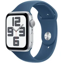 Apple Watch SE 2024 GPS 44 mm Aluminiumgehäuse Silber, Sportarmband Denim S/M