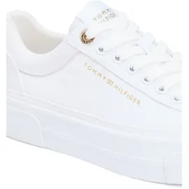Tommy Hilfiger TH FOXING PLATFORM CANVAS Damen Weiß 36