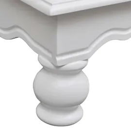 vidaXL Holzschränkchen mit 2 Türen 1 Schublade Weiß