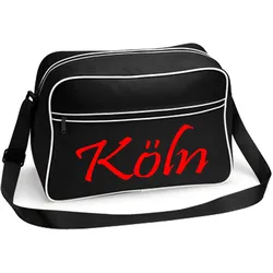 multifanshop Retrotasche - Köln - Schriftzug - Druck rot - Tasche