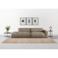 TRENDMANUFAKTUR Big-Sofa Braga, mit hochwertigem Kaltschaum, Megasofa, in Cord erhältlich, modernes Big-Sofa, Couch mit hohem Sitzkomfort, 277/72/107 cm (B/H/T) braun