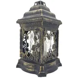 Buri Grablaterne mit Öllicht 26cm Gold Grabschmuck Grabkerze Grablicht Friedhof Kerze