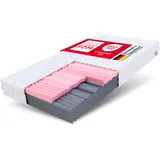 Fdm Matratze 140x200 cm Härtegrad H3 H4 Höhe 24 cm Kaltschaummatratze HR-Schaum Visco-Schaum 7 Komfortzonen mit Hypoallergenem Waschbarem Jersey Bezug Oeko-Tex Select MAX Double
