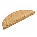 vidaXL Treppenmatten 15 STK., Stufenmatten Selbstklebend, Treppenteppich in Sisal-Optik, Treppenstufenmatte Treppenschutz, 56x17x3cm Orange