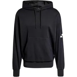 adidas Essentials Loose Fit 3 Bar Logo French Terry Kapuzenpullover Black / White S