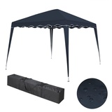 Faltbarer Pavillon 3x3m inkl. Tasche | wasserabweisend, UV 50+ Schutz | Pop Up Zelt, Faltpavillon Gartenzelt, Partyzelt, Capri | Klicksystem Metall-Gestänge (Blau)